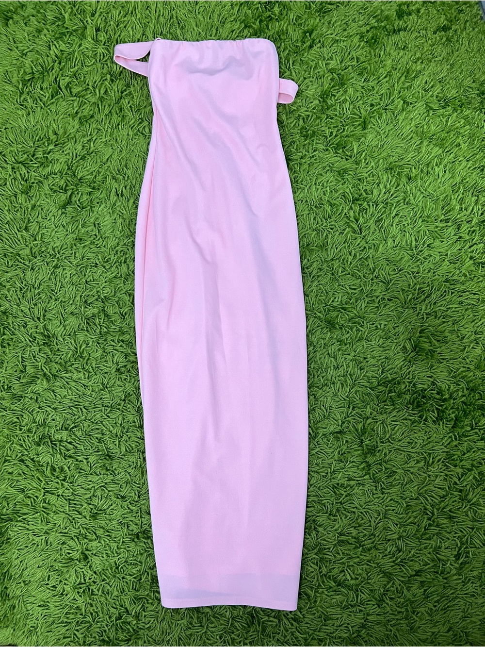 Amazon Strapless Light Pink Maxi Dress